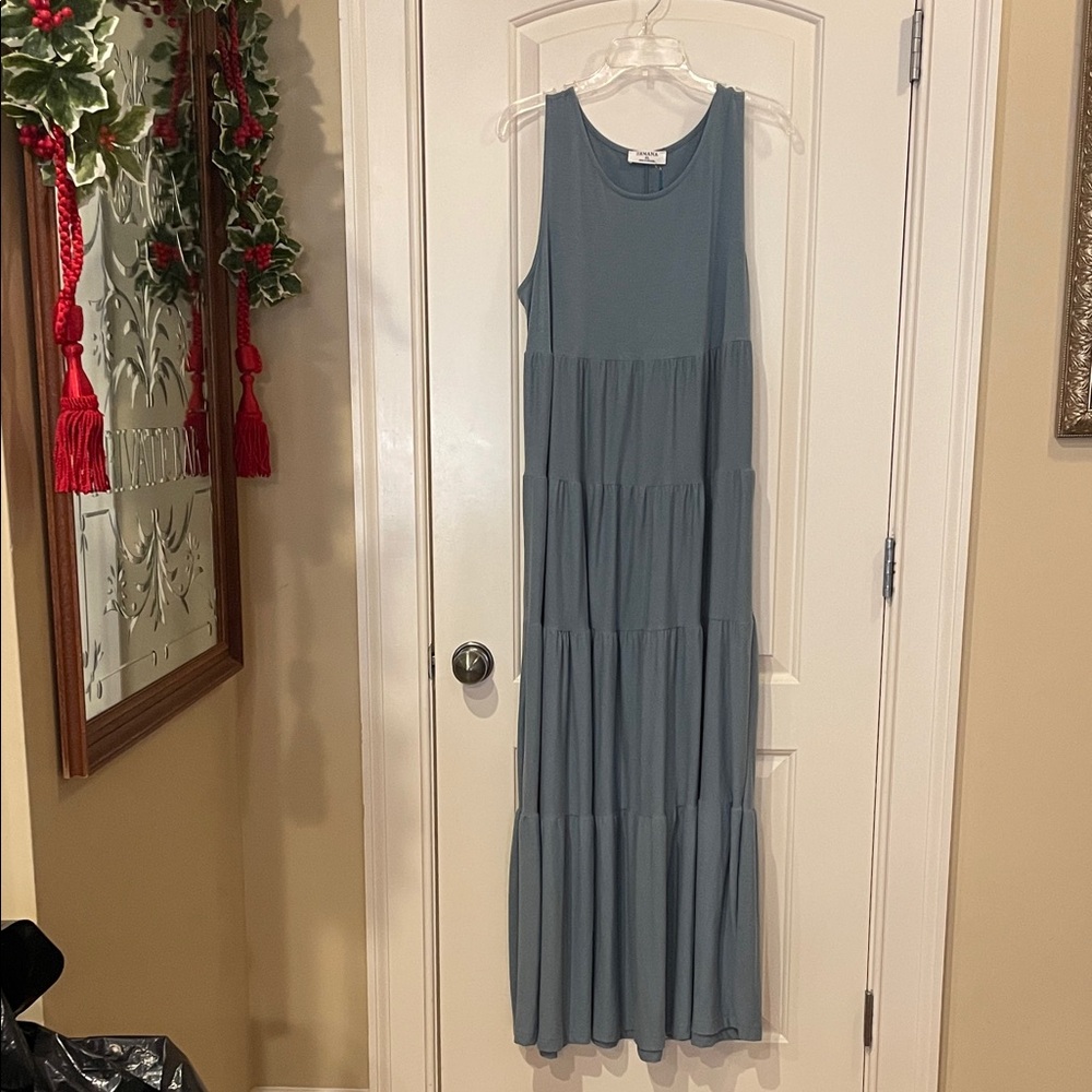 Zenana Sleeveless Blue Maxi Dress